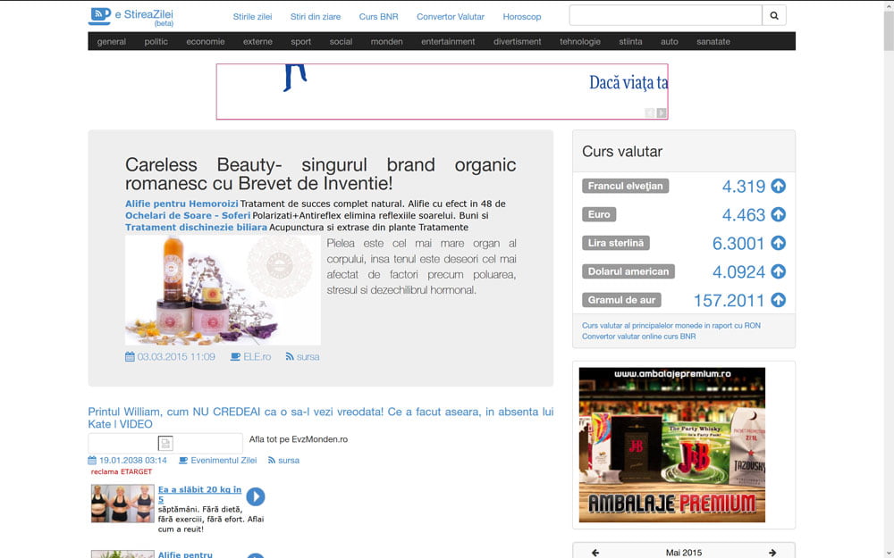 e-stirezilei.ro despre Careless Beauty.ro - 3 martie 2015