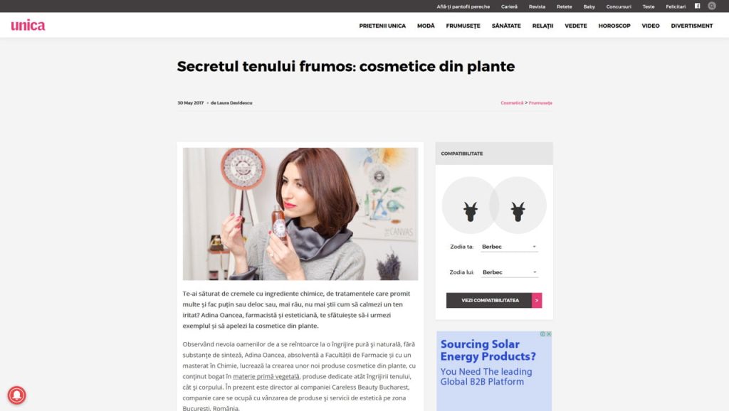Secretul tenului frumos - cosmetice din plante - Adina Oancea - Careless Beauty - 2