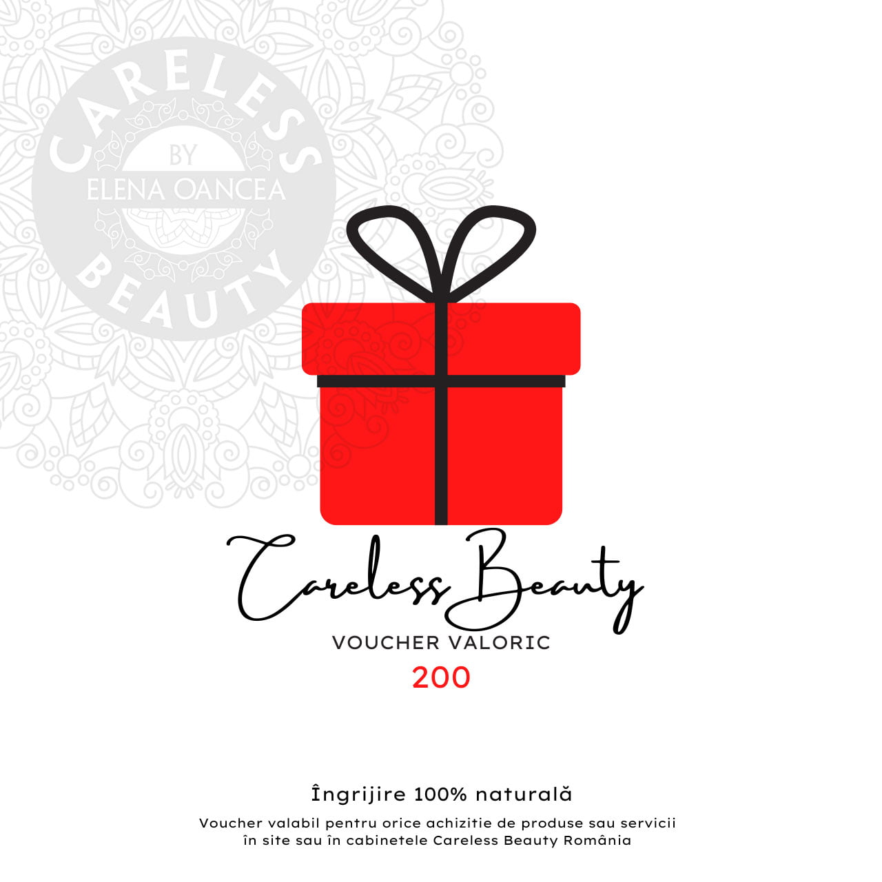 voucher valoric 200 lei CarelessBeauty.ro